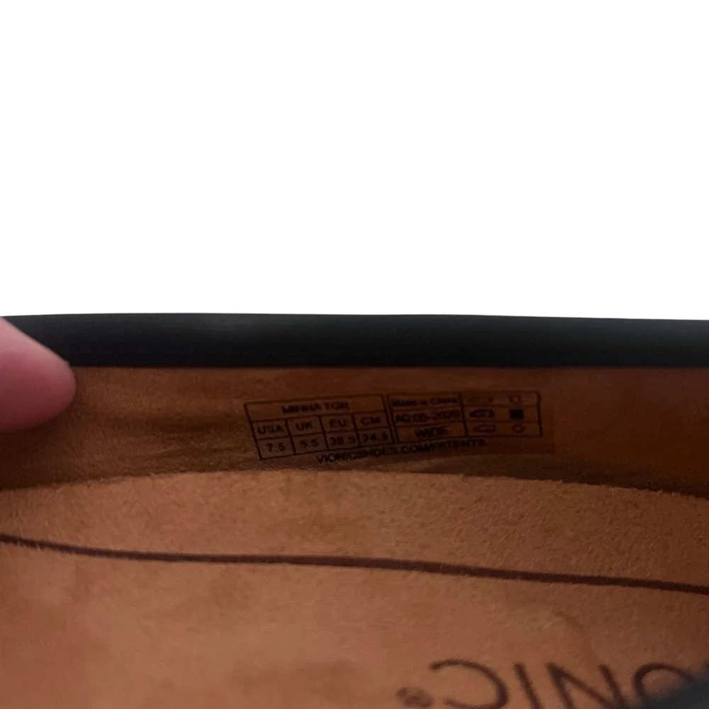 Vionic Minna Ballet Flat Round Toe Tiger Print Black Tan Size 7.5 - Picture 8 of 9